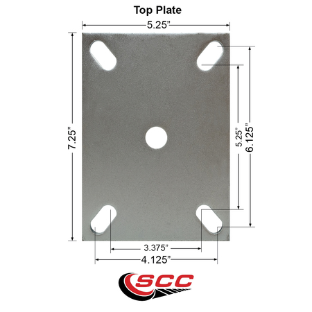 Service Caster 12 Inch Extra Heavy Duty Semi Steel Cast Iron Wheel Swivel Top Plate Caster SCC SCC-KP92S1230-SSR